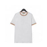 Burberry T-Shirt Without Collar 'White & Beige' - Banlieue91