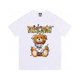 Moschino Christmas Light Teddy Bear T-Shirt Without Collar 'White' - Banlieue91
