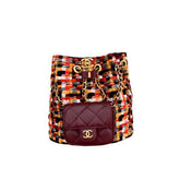 Chanel Tweed Quilted Small CC Chain Bucket Backpack Multicolor - Banlieue91
