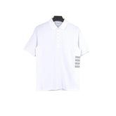 Thom Browne White T-Shirt with Collar - Banlieue91