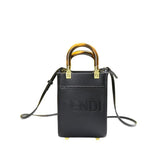 Fendi Vitello King Plexiglass Logo Embossed Mini Fendi Sunshine Shopper Tote - Banlieue91