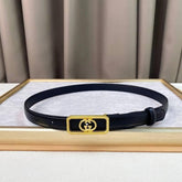 GUCCI Embellished coated-canvas and leather belt 'Black' - Banlieue91