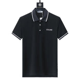 Celine Black T-Shirt With Collar - Banlieue91