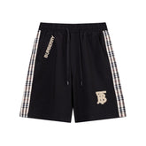 Burberry Men's Striped Cotton Knit Basketball Shorts 'Black/Beige' - Banlieue91