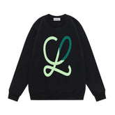 LOEWE L Intarsia Wool Sweater Blue/Green - Banlieue91