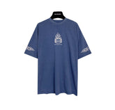 Balenciaga Light Blue T-Shirt Without Collar - Banlieue91