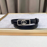 GUCCI Embellished coated-canvas and leather belt 'Black' - Banlieue91