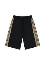 Burberry Men's Striped Cotton Knit Basketball Shorts 'Black/Beige' - Banlieue91