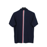 Thom Browne Navy Blue T-Shirt with Collar - Banlieue91