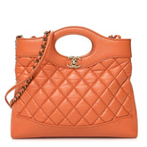Chanel Shiny Crumpled Calfskin Quilted Mini 31 Shopping Bag - Banlieue91