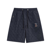 Burberry Men's Striped Cotton Knit Basketball Shorts 'Navy' - Banlieue91