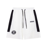 Burberry Men's Striped Cotton Knit Basketball Shorts 'White/Black' - Banlieue91