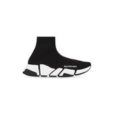 MEN'S SPEED 2.0 RECYCLED KNIT SNEAKER IN BLACK/WHITE - SpinServe