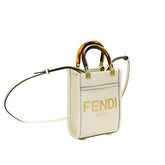 Fendi Vitello King Plexiglass Logo Embossed Mini Fendi Sunshine Shopper Tote - Banlieue91