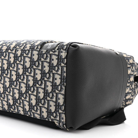 Christian Dior Oblique Jacquard Grained Calfskin Saddle Backpack With Flap - Banlieue91
