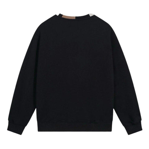 BURBERRY JARRAD BLACK COTTON ICON STRIPE COLLAR RED LOGO SWEATER - Banlieue91