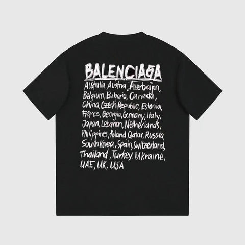 Balenciaga Black T-Shirt Without Collar - Banlieue91