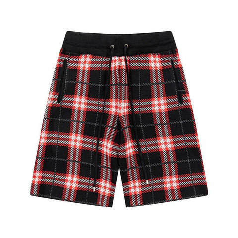 Burberry Men's Striped Cotton Knit Basketball Shorts 'Black/Red' - Banlieue91