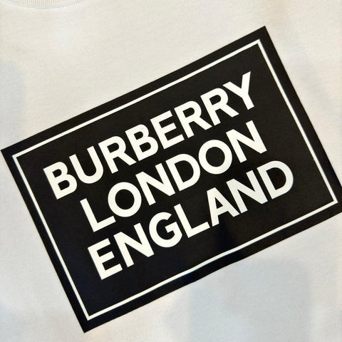 Burberry White T-Shirt Without Collar - Banlieue91