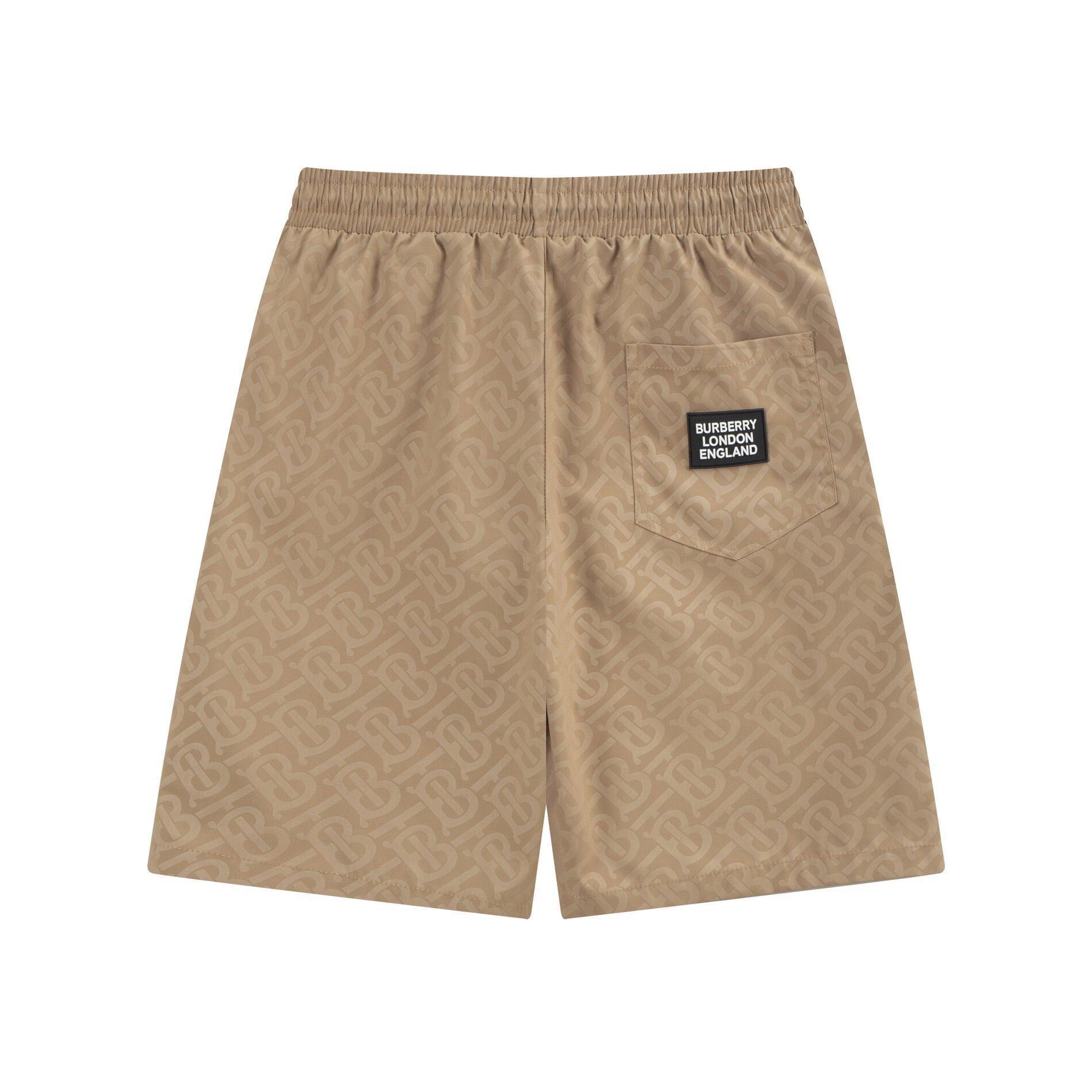 Burberry Men's Striped Cotton Knit Basketball Shorts 'Beige' - Banlieue91