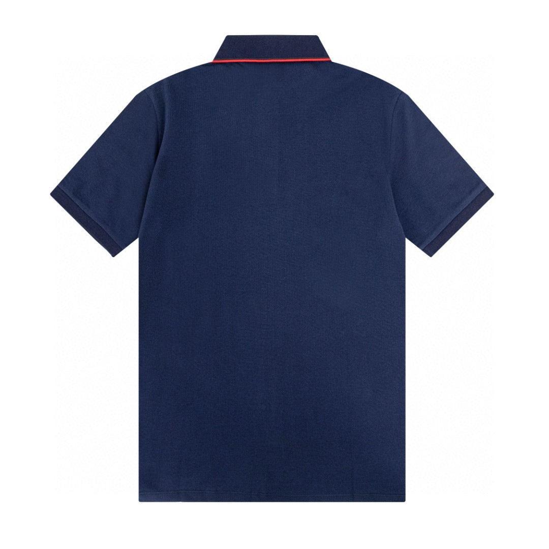 Burberry Blue T-Shirt With Collar - Banlieue91