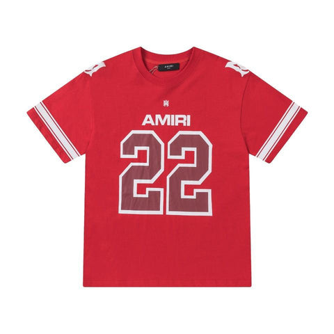 Amiri 22 Red T-Shirt Without Collar - Banlieue91