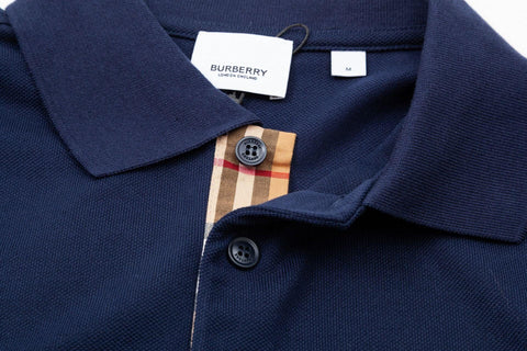 Burberry Blue T-Shirt With Collar - Banlieue91