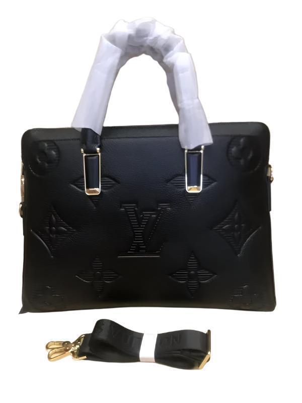 Louis Vuitton Black Monogram Giant Empreinte Leather Onthego MM Men Bag - Banlieue91