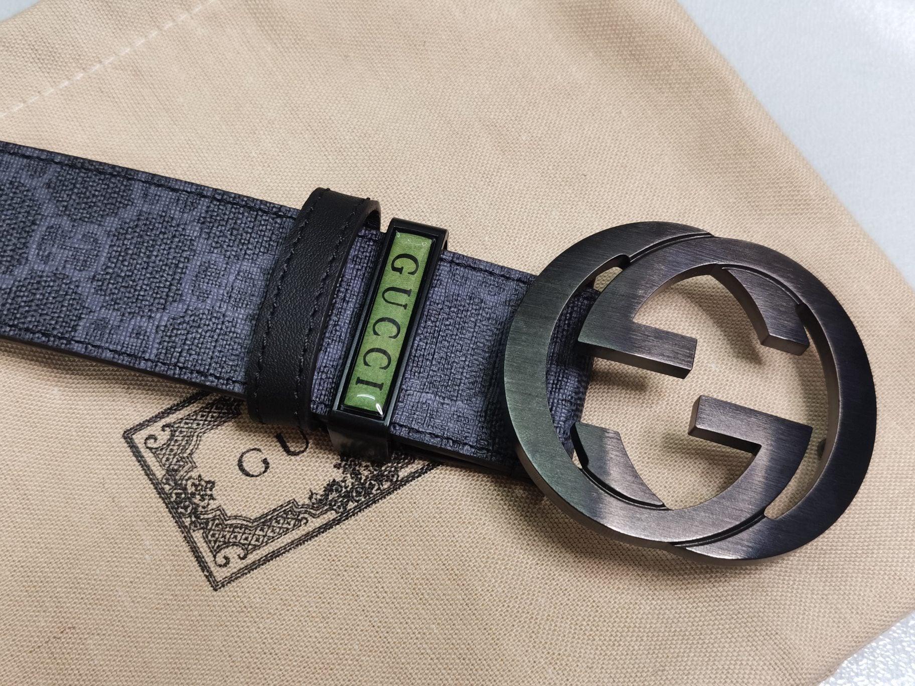 GUCCI Embellished coated-canvas and leather belt - Banlieue91