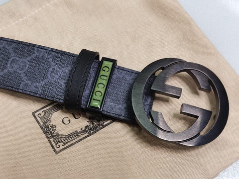 GUCCI Embellished coated-canvas and leather belt - Banlieue91