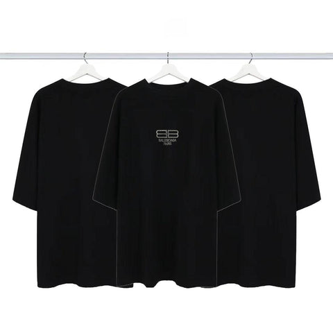 Balenciaga Black T-Shirt Without Collar - Banlieue91