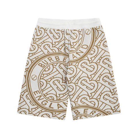 Burberry Men's Striped Cotton Knit Basketball Shorts 'Beige' - Banlieue91