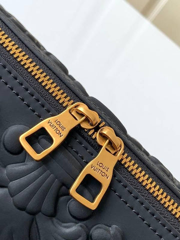 Louis Vuitton Calfskin Debossed Monogram Versailles City Keepall Dark Shadow Grey - Banlieue91