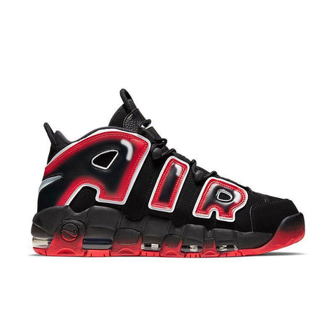 Nike Air More Uptempo 'Black White Laser Crimson' - Banlieue91