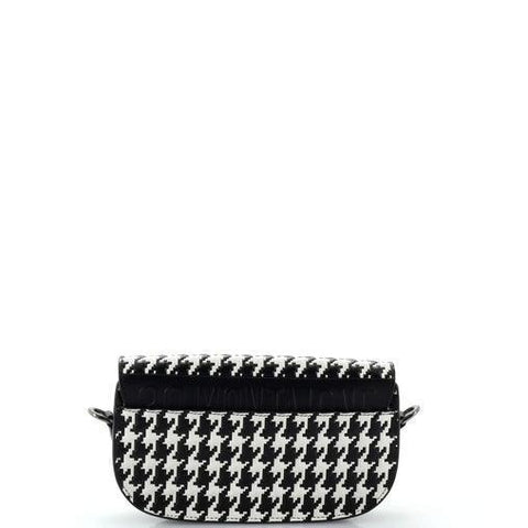 Christian Dior Bobby Flap Bag Houndstooth Embossed Calfskin East West - Banlieue91