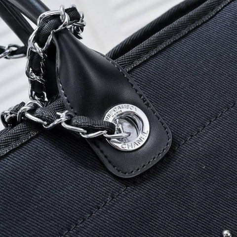 CHANEL MEDIUM BLACK PEARL BAG DEAUVILLE - Banlieue91