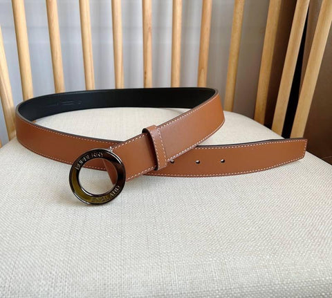 Burberry Leather Vintage Belt 'Brown' - Banlieue91