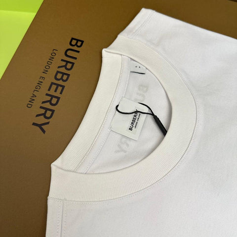 Burberry T-Shirt Without Collar 'White & Beige' - Banlieue91