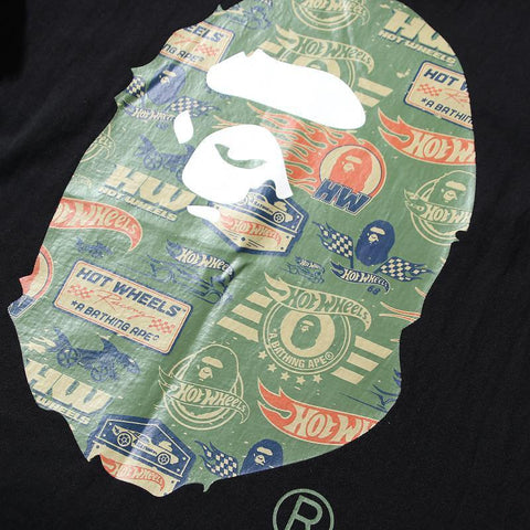 BAPE X HOT WHEELS APE HEAD TEE Black T-Shirt - Banlieue91