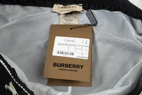 Burberry Men's Striped Cotton Knit Basketball Shorts 'Black' - Banlieue91