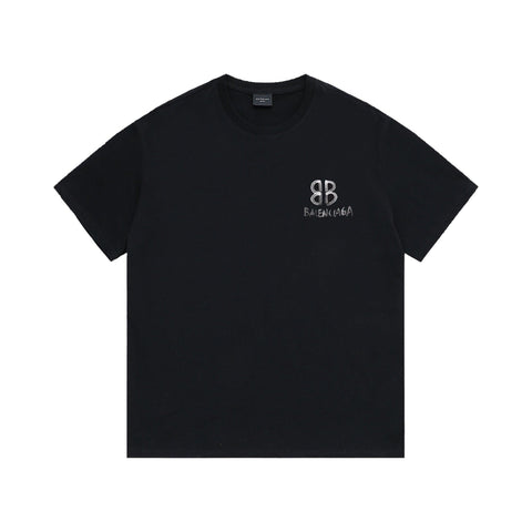 Balenciaga Black T-Shirt Without Collar - Banlieue91