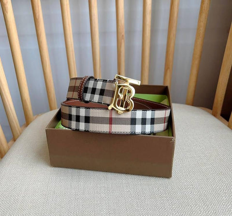 Burberry TB Belt E-Canvas & Leather Vintage - Banlieue91