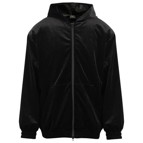 Balenciaga rhinestone-logo zipped hoodie - Banlieue91