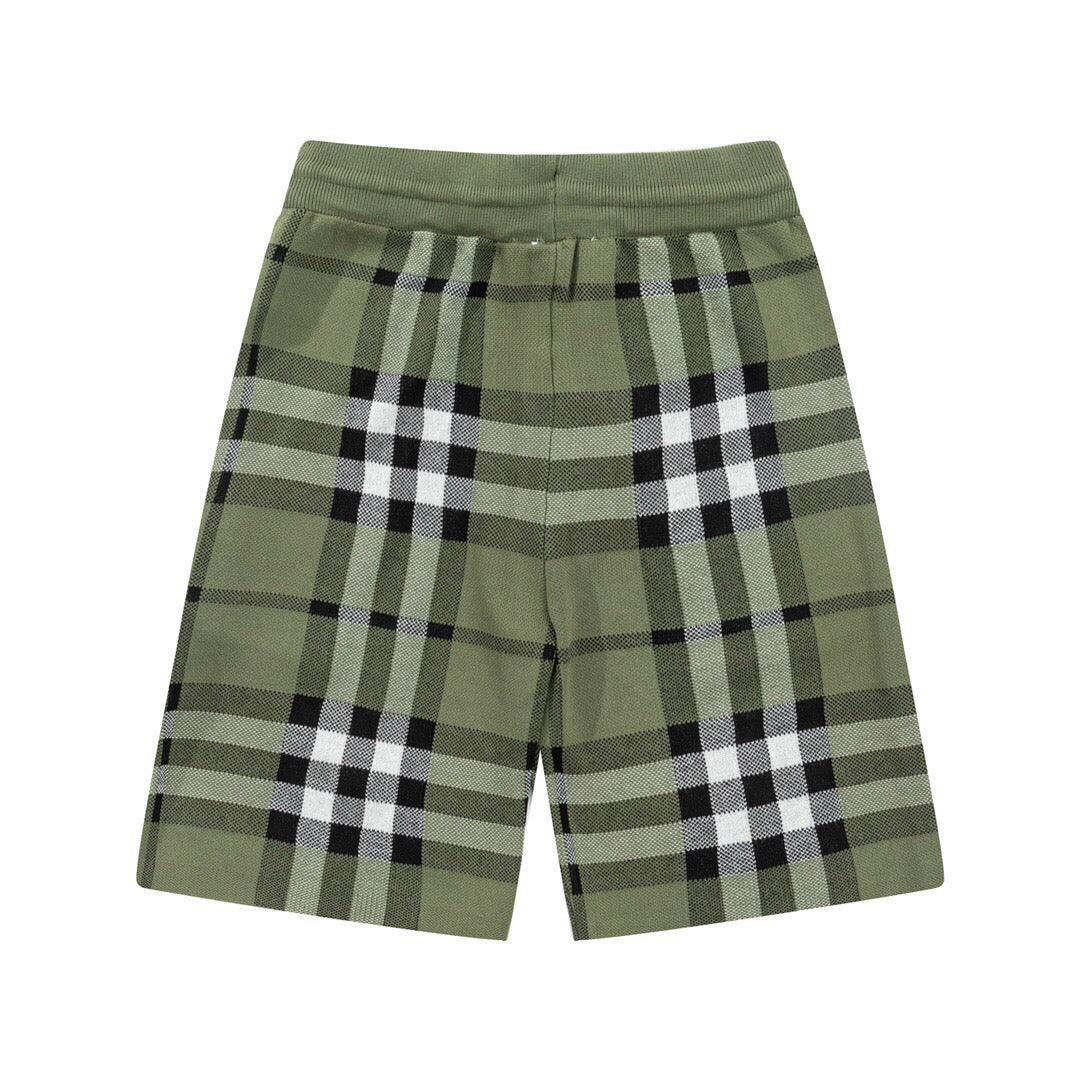 Burberry Men's Striped Cotton Knit Basketball Shorts 'Green' - Banlieue91