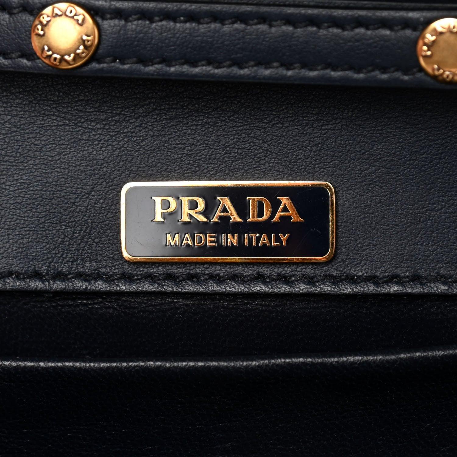 Prada City Calf Saffiano Astrology Cahier Bag Black - Banlieue91