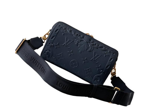 Louis Vuitton Calfskin Debossed Monogram Versailles City Keepall Dark Shadow Grey - Banlieue91