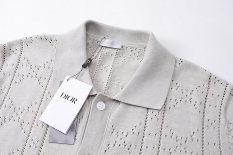 Dior Light Brown T-Shirt With Collar - Banlieue91