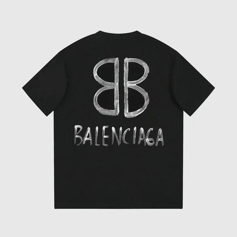 Balenciaga Black T-Shirt Without Collar - Banlieue91