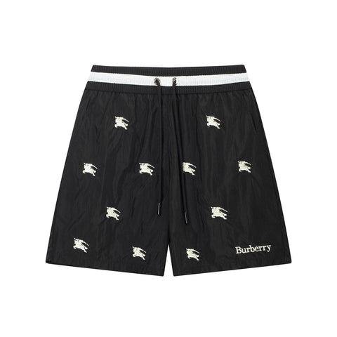 Burberry Men's Striped Cotton Knit Basketball Shorts 'Black' - Banlieue91