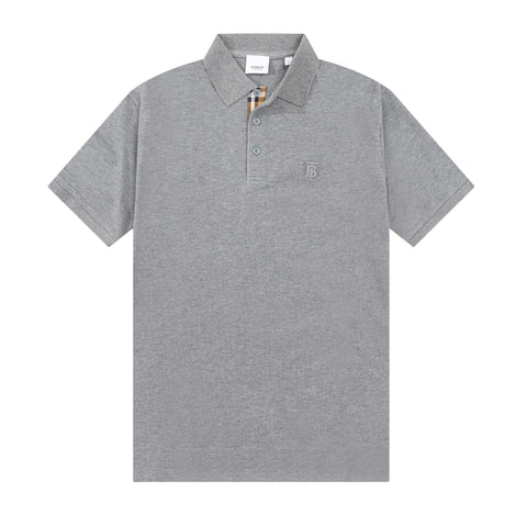 Burberry Smoke Grey T-Shirt With Collar - Banlieue91